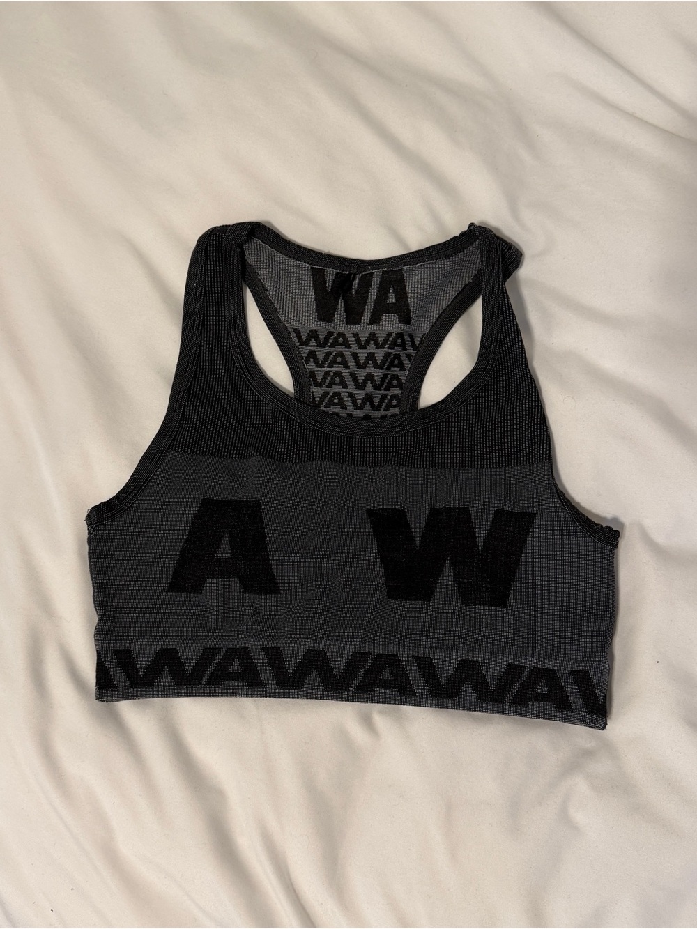 Alexander wang H&M collab Black grey Seamless Racerback Sports Bra
